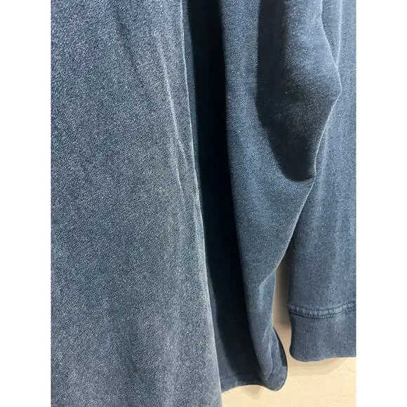 Z SUPPLY Set Med All Day Hunter Denim French Terry Shacket Pants Lounge Jacket - Picture 13 of 14